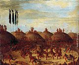 George Catlin The Last Race, Mandan O-Kee-Pa Ceremony painting